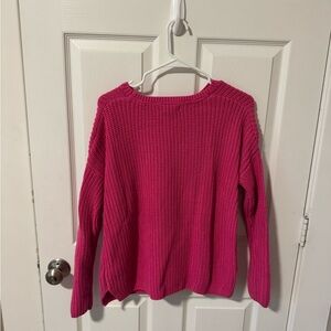 Rachel Zoe Fuchsia Crew Neck Sweater